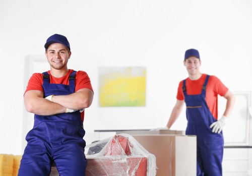 Office removals team planning a business move in Ealing