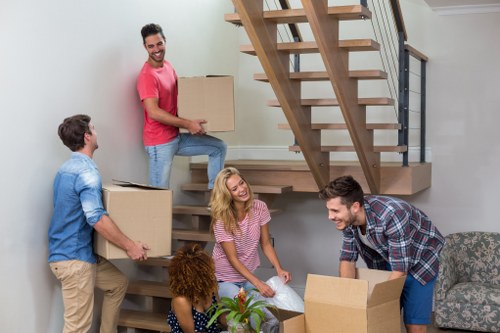 Preparing boxes and belongings for storage in Ealing