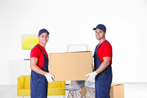 Packing fragile household items for a move in West London