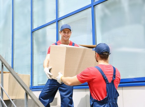 Moving boxes and furniture prepared by local movers in Ealing