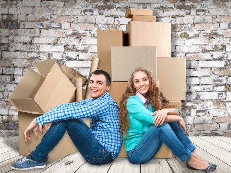 Local moving truck ready for residential transport in West London
