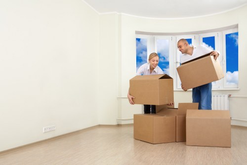 Local movers preparing boxes in Ealing with access challenges in mind
