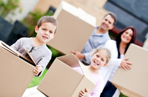 Moving vehicle loaded securely with items for transport