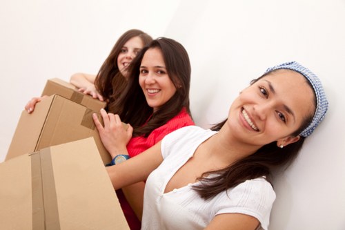 Moving service helping with flat access in Ealing